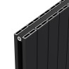 Radyal Tower Double Black Aluminium Radiator Close Up