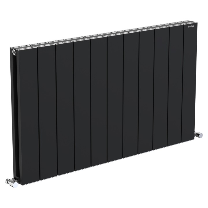 1040mm (w) x 600mm (h) Tower Double Panel Black Horizontal Aluminium Radiator (22 Extrusions)