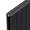 Radyal Tower Double Black Aluminium Radiator Close Up