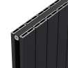Radyal Tower Double Black Aluminium Radiator Close Up