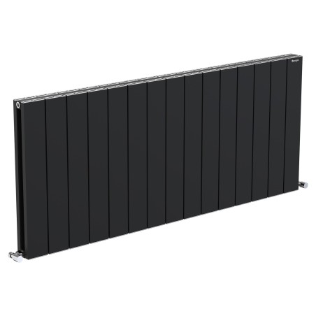 1425mm (w) x 600mm (h) "Tower" Double Panel Black Horizontal Aluminium Radiator (30 Extrusions)