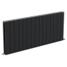 1425mm (w) x 600mm (h) "Tower" Double Panel Black Horizontal Aluminium Radiator (30 Extrusions)