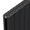 Radyal Tower Double Black Aluminium Radiator Close Up