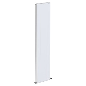 380mm (w) x 1800mm (h) "Tower" Double Panel White Vertical Aluminium Radiator (8 Extrusions)
