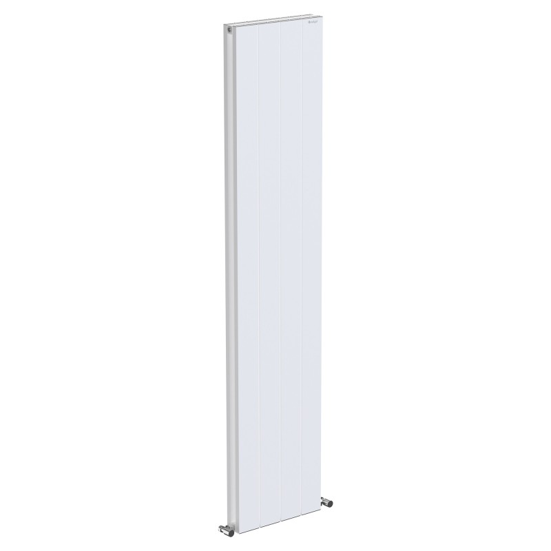 380mm (w) x 1800mm (h) "Tower" Double Panel White Vertical Aluminium Radiator (8 Extrusions)