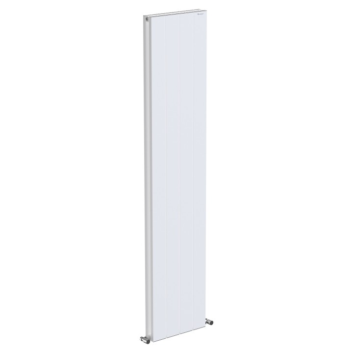 375mm (w) x 1800mm (h) Tower Double Panel White Vertical Aluminium Radiator (8 Extrusions)