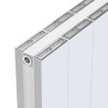 Radyal White Tower Double Aluminium Radiator Close Up