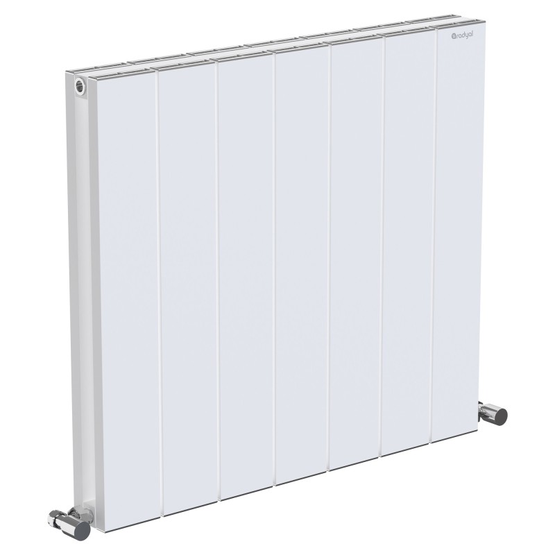 665mm (w) x 600mm (h) "Tower" Double Panel White Horizontal Aluminium Radiator (14 Extrusions)