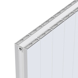 665mm (w) x 600mm (h) "Tower" Double Panel White Horizontal Aluminium Radiator (14 Extrusions)