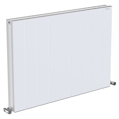 855mm (w) x 600mm (h) "Tower" Double Panel White Horizontal Aluminium Radiator (18 Extrusions)