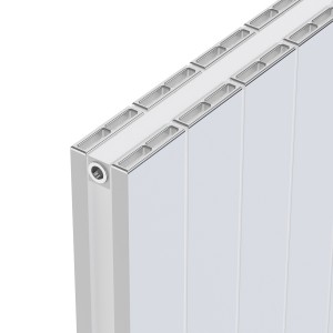 1045mm (w) x 600mm (h) "Tower" Double Panel White Horizontal Aluminium Radiator (22 Extrusions)