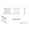 660mm (w) x 600mm (h) "Tower" Single Panel Anthracite Horizontal Aluminium Radiator - Technical Drawing