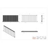 1420mm (w) x 600mm (h) "Tower" Double Panel Anthracite Horizontal Aluminium Radiator - Technical Drawing