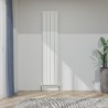 375mm (w) x 1800mm (h) "Tower" Single Panel White Vertical Aluminium Radiator (4 Extrusions)