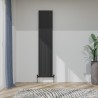 375mm (w) x 1800mm (h) "Tower" Single Panel Black Vertical Aluminium Radiator (4 Extrusions)