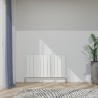 1040mm (w) x 600mm (h) "Tower" Single Panel White Horizontal Aluminium Radiator (11 Extrusions)
