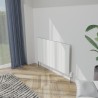 1040mm (w) x 600mm (h) "Tower" Single Panel White Horizontal Aluminium Radiator (11 Extrusions)