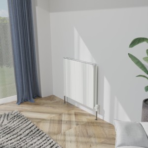 660mm (w) x 600mm (h) "Tower Bold" Double Panel White Horizontal Aluminium Radiator (14 Extrusions)