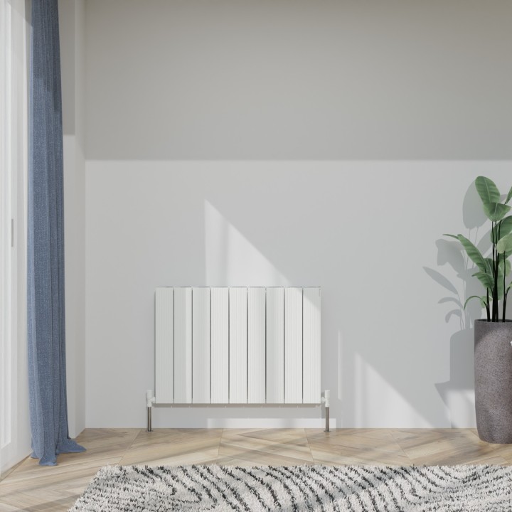850mm (w) x 600mm (h) Tower Bold Double Panel White Horizontal Aluminium Radiator (18 Extrusions)