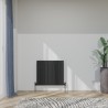 660mm (w) x 600mm (h) "Tower Bold" Double Panel Black Horizontal Aluminium Radiator (14 Extrusions)