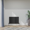 850mm (w) x 600mm (h) "Tower Bold" Double Panel Black Horizontal Aluminium Radiator (18 Extrusions)