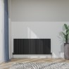 1420mm (w) x 600mm (h) "Tower Bold" Double Panel Black Horizontal Aluminium Radiator (30 Extrusions)