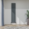 375mm (w) x 1800mm (h) "Tower Bold" Double Panel Anthracite Vertical Aluminium Radiator (8 Extrusions)