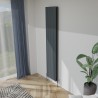 375mm (w) x 1800mm (h) "Tower Bold" Double Panel Anthracite Vertical Aluminium Radiator (8 Extrusions)