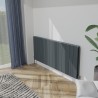 1420mm (w) x 600mm (h) "Tower Bold" Double Panel Anthracite Horizontal Aluminium Radiator (30 Extrusions)