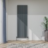 565mm (w) x 1800mm (h) "Tower" Double Panel Anthracite Vertical Aluminium Radiator (12 Extrusions)