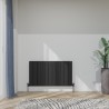 1040mm (w) x 600mm (h) "Tower" Double Panel Black Horizontal Aluminium Radiator (22 Extrusions)