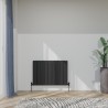 850mm (w) x 600mm (h) "Tower" Double Panel Black Horizontal Aluminium Radiator (18 Extrusions)
