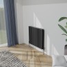 660mm (w) x 600mm (h) "Tower" Double Panel Black Horizontal Aluminium Radiator (14 Extrusions)