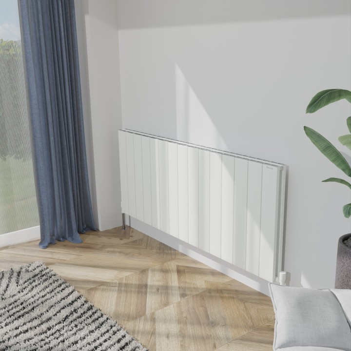 1420mm (w) x 600mm (h) Tower Double Panel White Horizontal Aluminium Radiator (30 Extrusions)