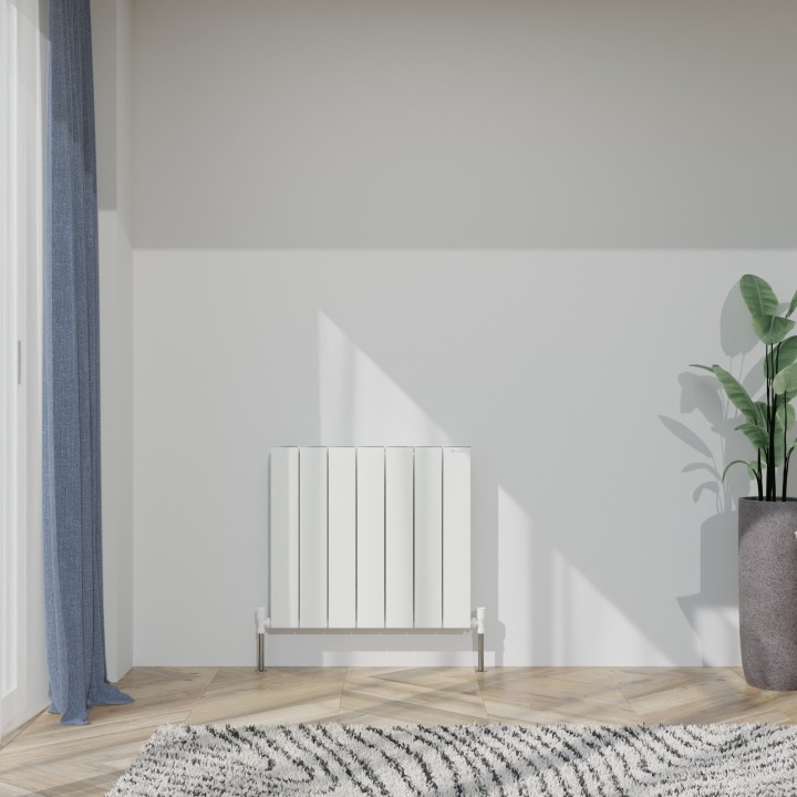 660mm (w) x 600mm (h) Tower Double Panel White Horizontal Aluminium Radiator (14 Extrusions)