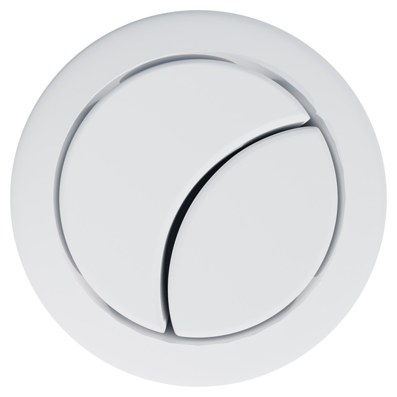 Dual Push Button Cover (Rod) - Matt White