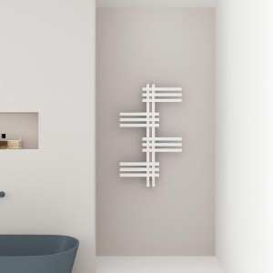 Carisa "Unico" Textured White Aluminium Designer Towel Rails (3 Sizes)