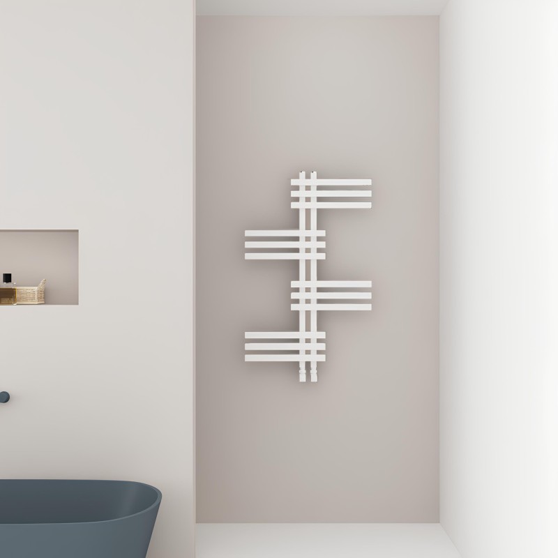 500x852mm Carisa Unico White Towel Rail