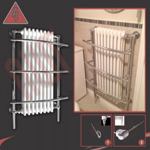 635mm x 1000mm Single Heat Tranmere Traditional Towel Rail