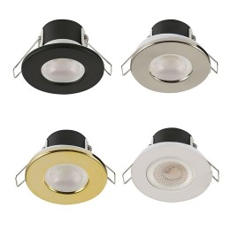LED Dimmable Spotlights Downlights IP65 Waterproof – 4 Bezel Colour Options - Multi Buy Savings