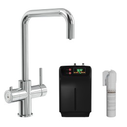 Chrome 3-in-1 Instant Boiling Water Kitchen Tap – 2.4L Digital Boiler, Filter & 360° Swivel