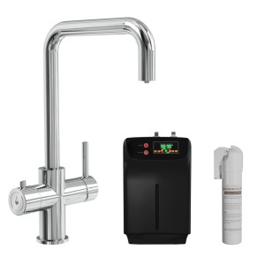 Chrome 3-in-1 Instant Boiling Water Kitchen Tap – 2.4L Digital Boiler, Filter & 360° Swivel