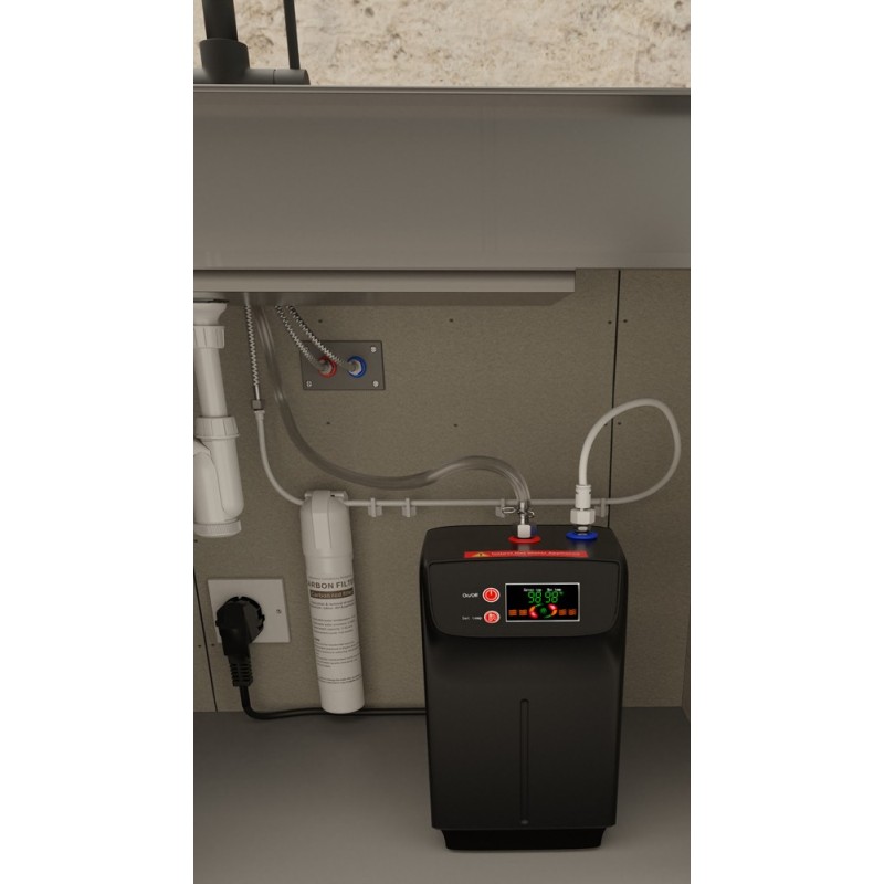 Chrome 3-in-1 Instant Boiling Water Kitchen Tap – 2.4L Digital Boiler, Filter & 360° Swivel