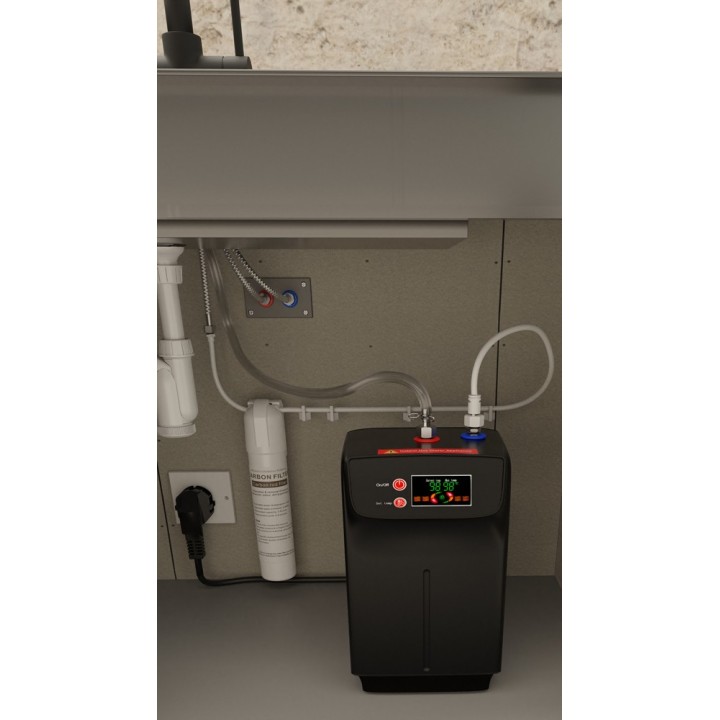 Chrome 3-in-1 Instant Boiling Water Kitchen Tap – 2.4L Digital Boiler, Filter & 360° Swivel