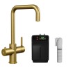 Brushed Brass 3-in-1 Instant Boiling Water Kitchen Tap – 2.4L Digital Boiler, Filter & 360° Swivel