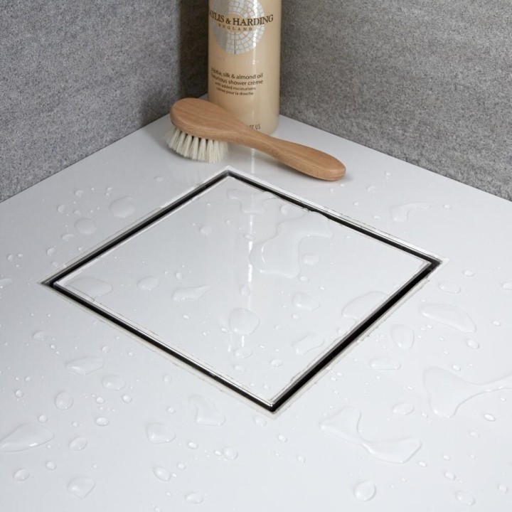 150mm Square Tile Inlay Wetroom Drainage System Gully