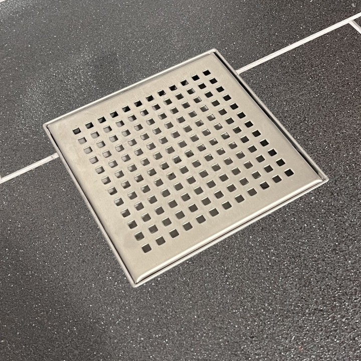 200mm Square Stainless Steel Wetroom Drainage Gully