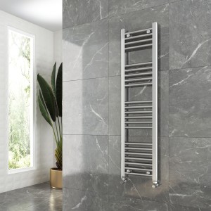 300mm (w)  x 1200mm (h) Straight Chrome Towel Rail