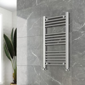 400mm (w)  x 800mm (h) Straight Chrome Towel Rail