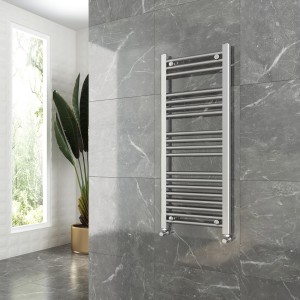 400mm (w)  x 1000mm (h) Straight Chrome Towel Rail